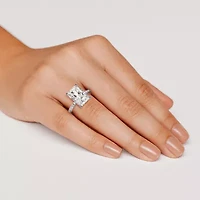 Grown Gorgeous (F,Vs2) Womens 4 7/8 Ct. T.W. Lab White Diamond 14K Gold Rectangular Side Stone Engagement Ring