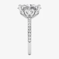 Grown Gorgeous (F, Vs2) Womens 4 7/8 Ct. T.W. Lab White Diamond 14K Gold or Platinum Oval Side Stone Engagement Ring