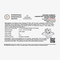 Grown Gorgeous (F, Vs2) Womens 4 7/8 Ct. T.W. Lab White Diamond 14K Gold or Platinum Round Side Stone Engagement Ring