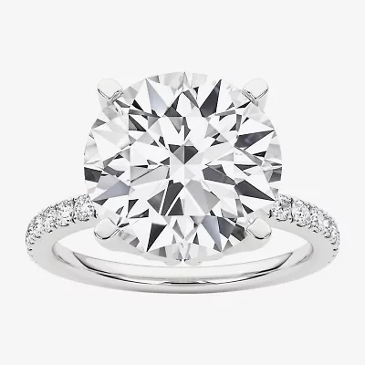 Grown Gorgeous (F, Vs2) Womens 4 7/8 Ct. T.W. Lab White Diamond 14K Gold or Platinum Round Side Stone Engagement Ring