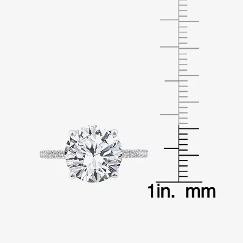 Grown Gorgeous (F, Vs2) Womens 4 7/8 Ct. T.W. Lab White Diamond 14K Gold or Platinum Round Side Stone Engagement Ring
