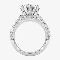 Grown Gorgeous (F, Vs2) Womens 6 1/10 Ct. T.W. Lab White Diamond 14K Gold or Platinum Round Side Stone Bridal Set