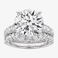 Grown Gorgeous (F, Vs2) Womens 6 1/10 Ct. T.W. Lab White Diamond 14K Gold or Platinum Round Side Stone Bridal Set