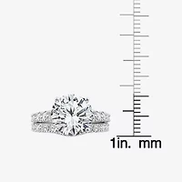Grown Gorgeous (F, Vs2) Womens 6 1/10 Ct. T.W. Lab White Diamond 14K Gold or Platinum Round Side Stone Bridal Set