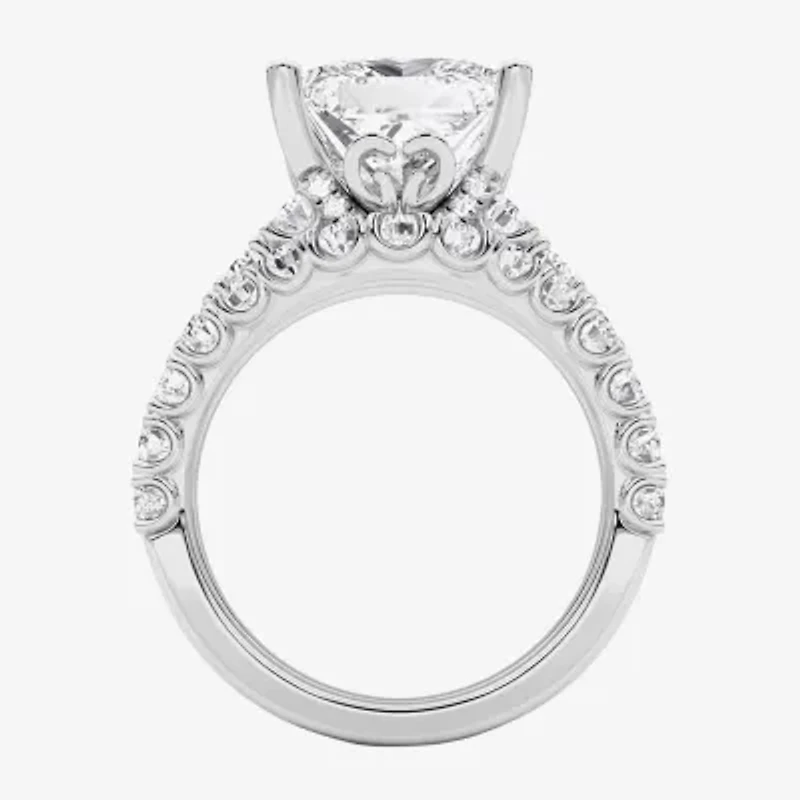 Grown Gorgeous (F, Vs2) Womens 6 1/10 Ct. T.W. Lab White Diamond 14K Gold or Platinum Princess-cut Side Stone Bridal Set