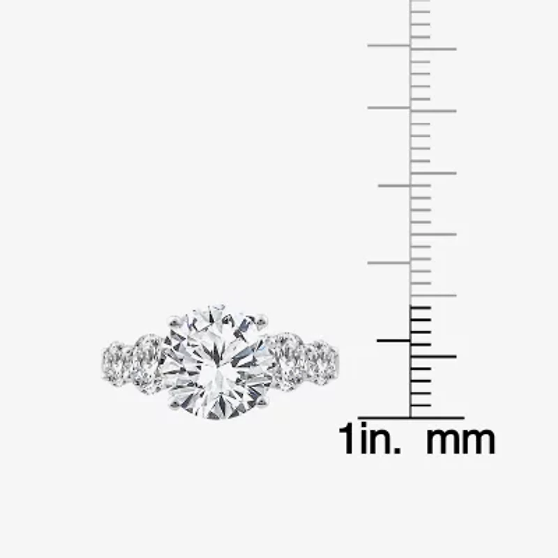 Grown Gorgeous (F, Vs2) Womens 4 7/8 Ct. T.W. Lab White Diamond 14K Gold or Platinum Round Side Stone 5-Stone Engagement Ring