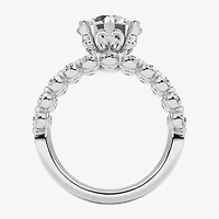 Grown Gorgeous (F, Vs2) Womens 4 3/4 CT. T.W. Lab White Diamond 14K Gold or Platinum Round Side Stone Bridal Set