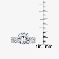 Grown Gorgeous (F, Vs2) Womens 4 3/4 CT. T.W. Lab White Diamond 14K Gold or Platinum Round Side Stone Bridal Set