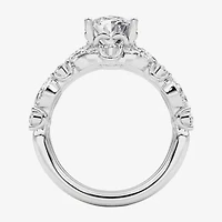 Grown Gorgeous (F,Vs2) Womens 3 3/8 Ct. T.W. Lab White Diamond 14K Gold or Platinum Oval Side Stone Bridal Set