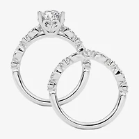 Grown Gorgeous (F,Vs2) Womens 3 3/8 Ct. T.W. Lab White Diamond 14K Gold or Platinum Oval Side Stone Bridal Set