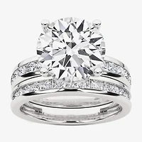 Grown Gorgeous Vs2, F Womens 4 1/4 CT. T.W. Lab White Diamond 14K Gold or Platinum Round Side Stone Bridal Set