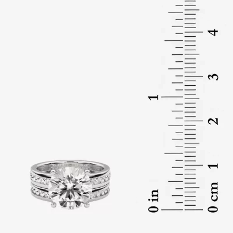 Grown Gorgeous Vs2, F Womens 4 1/4 CT. T.W. Lab White Diamond 14K Gold or Platinum Round Side Stone Bridal Set