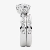 Grown Gorgeous Vs2, F Womens 4 1/4 CT. T.W. Lab White Diamond 14K Gold or Platinum Round Side Stone Bridal Set