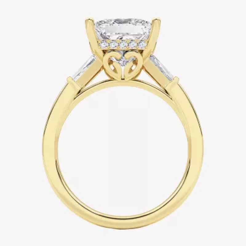 Grown Gorgeous (F, Vs2) Womens 3 3/4 CT. T.W. Lab White Diamond 14K Gold or Platinum Princess-cut Engagement Ring