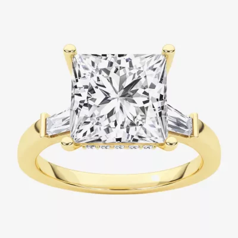 Grown Gorgeous (F, Vs2) Womens 3 3/4 CT. T.W. Lab White Diamond 14K Gold or Platinum Princess-cut Engagement Ring