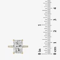 Grown Gorgeous (F,Vs2) Womens 4 7/8 Ct. T.W. Lab White Diamond 14K Gold Rectangular Side Stone Engagement Ring