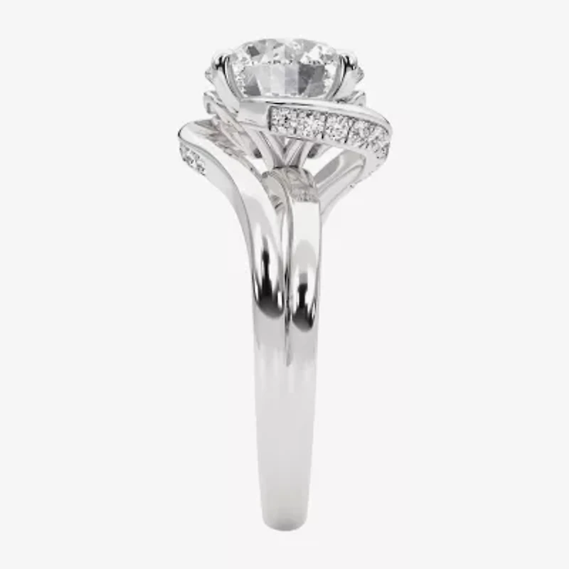Grown Gorgeous F, Vs2 Womens 3 CT. T.W. Lab White Diamond 14K Gold or Platinum Round Engagement Ring