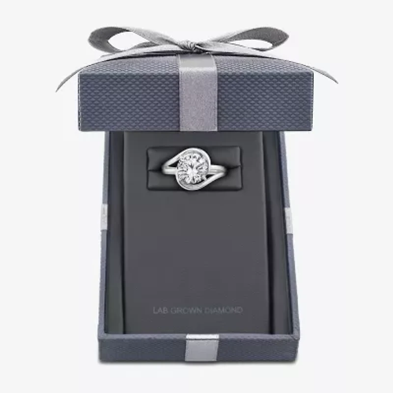 Grown Gorgeous F, Vs2 Womens 3 CT. T.W. Lab White Diamond 14K Gold or Platinum Round Engagement Ring
