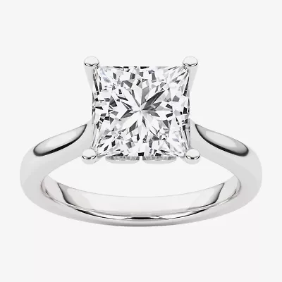 Grown Gorgeous (F, Vs2) Womens 2 1/4 CT. T.W. Lab White Diamond 14K Gold or Platinum Princess-cut Solitaire Engagement Ring
