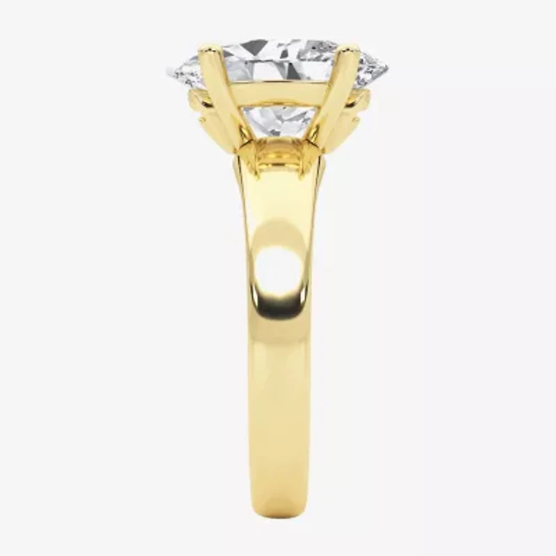 Grown Gorgeous (F,Vs2) Womens 3 3/8 Ct. Lab White Diamond 14K Gold or Platinum Oval Solitaire Engagement Ring
