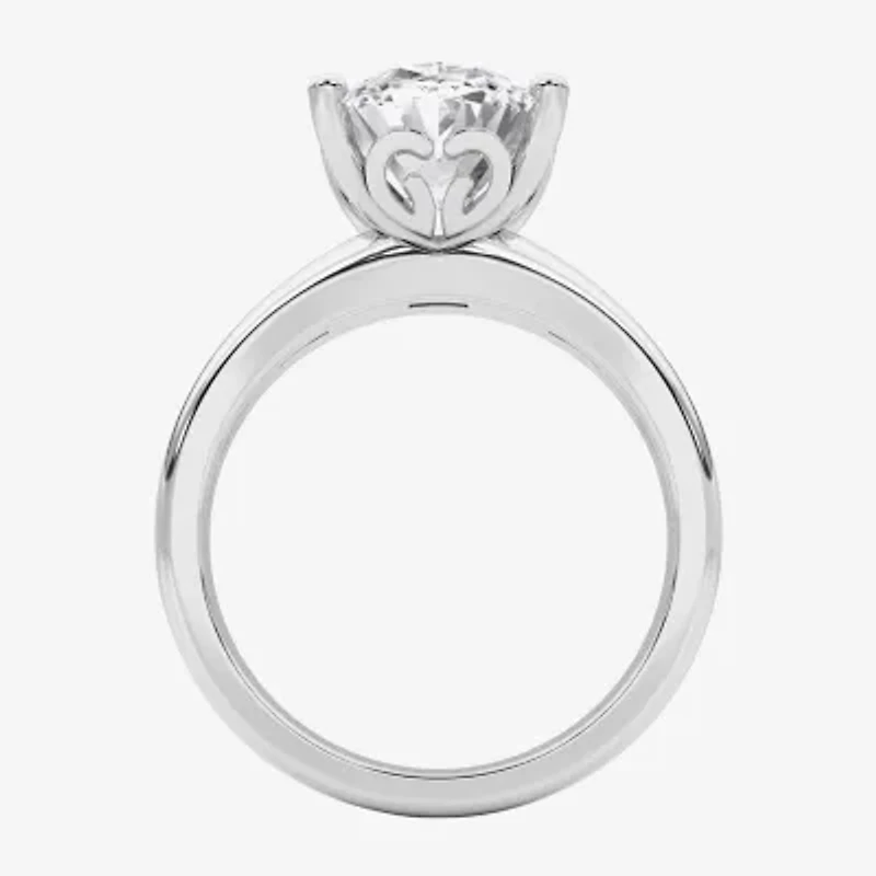 Grown Gorgeous (F,Vs2) Womens 3 3/8 Ct. Lab White Diamond 14K Gold or Platinum Oval Solitaire Engagement Ring