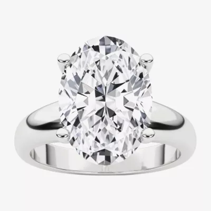 Grown Gorgeous (F,Vs2) Womens 3 3/8 Ct. Lab White Diamond 14K Gold or Platinum Oval Solitaire Engagement Ring