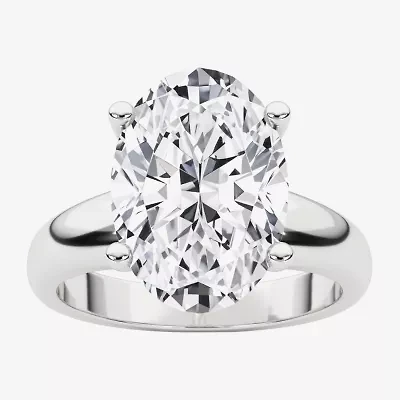 Grown Gorgeous (F,Vs2) Womens 3 3/8 Ct. Lab White Diamond 14K Gold or Platinum Oval Solitaire Engagement Ring