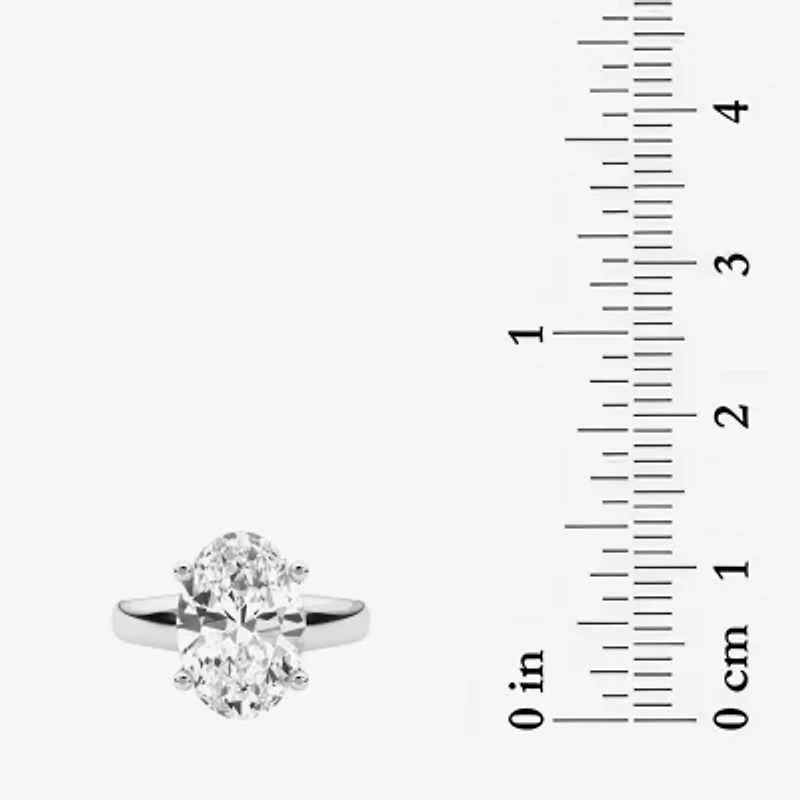 Grown Gorgeous (F,Vs2) Womens 3 3/8 Ct. Lab White Diamond 14K Gold or Platinum Oval Solitaire Engagement Ring
