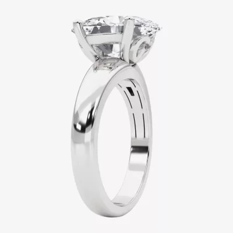 Grown Gorgeous (F,Vs2) Womens 3 3/8 Ct. Lab White Diamond 14K Gold or Platinum Oval Solitaire Engagement Ring