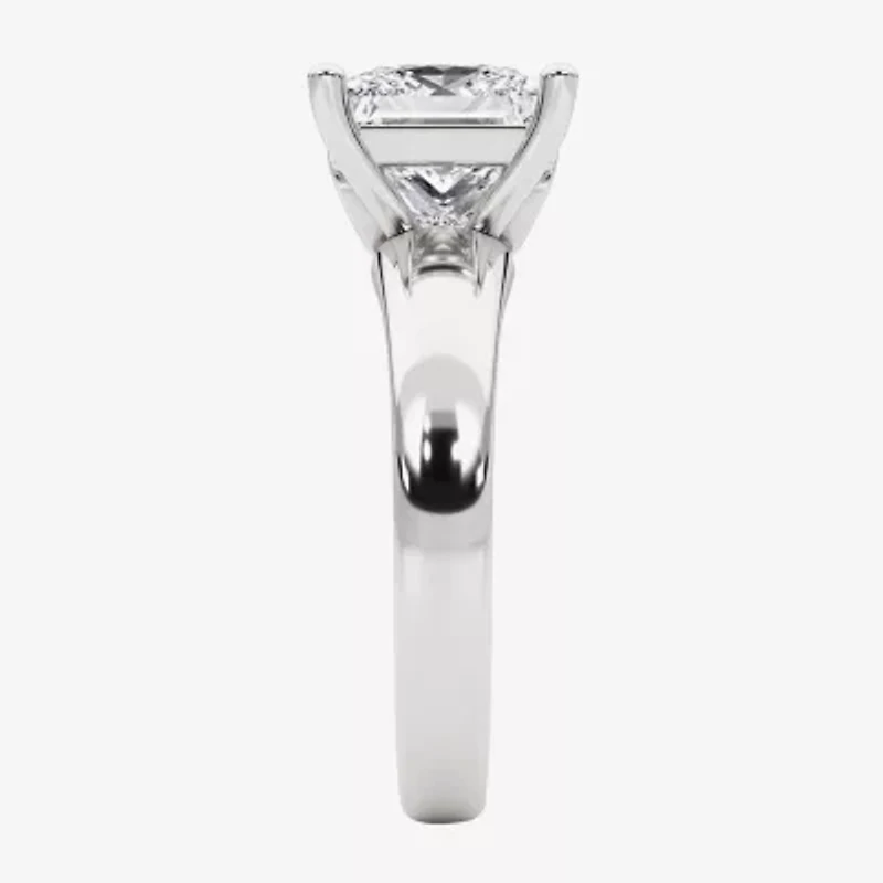 Grown Gorgeous (F,Vs2) Womens 3 3/8 Ct. Lab White Diamond 14K Gold or Platinum Princess-cut Solitaire Engagement Ring