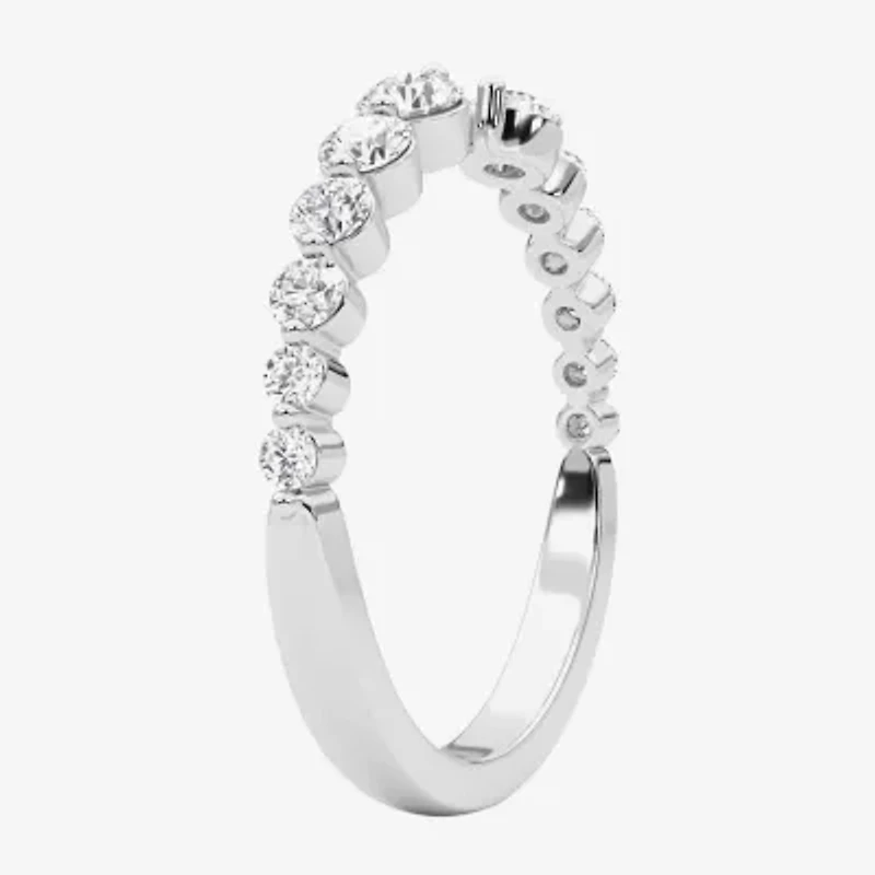 Grown Gorgeous Womens 1/2 CT. T.W. Lab White Diamond 14K Gold Anniversary Band