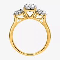I, Si2 Womens 2 CT. T.W. Lab Grown White Diamond 10K Gold Round 3-Stone Engagement Ring