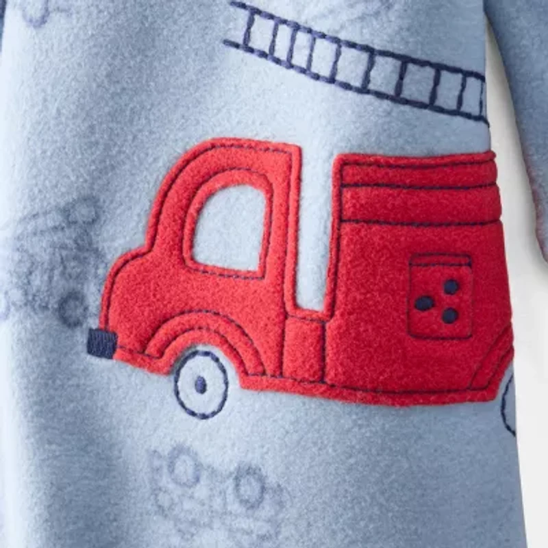 Carter's Toddler Boys Footed Fleece Round Neck Long Sleeve One Piece Pajama