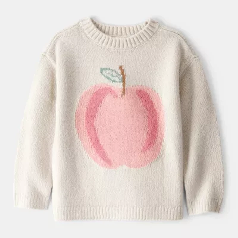 Carter's Toddler Girls Round Neck Long Sleeve Pullover Sweater