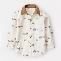 Carter's Toddler Boys Long Sleeve Cuffed Button-Down Shirt