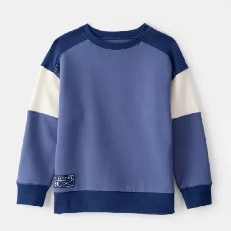 Carter's Little & Big Kid Boys Round Neck Long Sleeve Sweatshirt