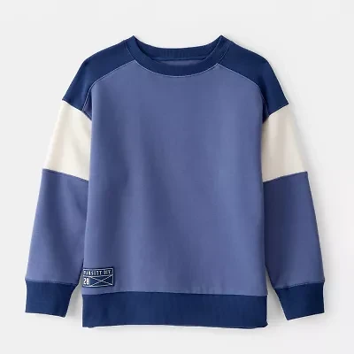 Carter's Little & Big Kid Boys Round Neck Long Sleeve Sweatshirt