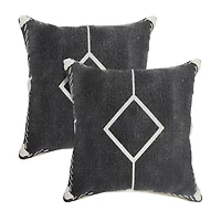 LR Home Lila Diamond Square Decorative Throw Pillow