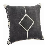 LR Home Lila Diamond Square Decorative Throw Pillow