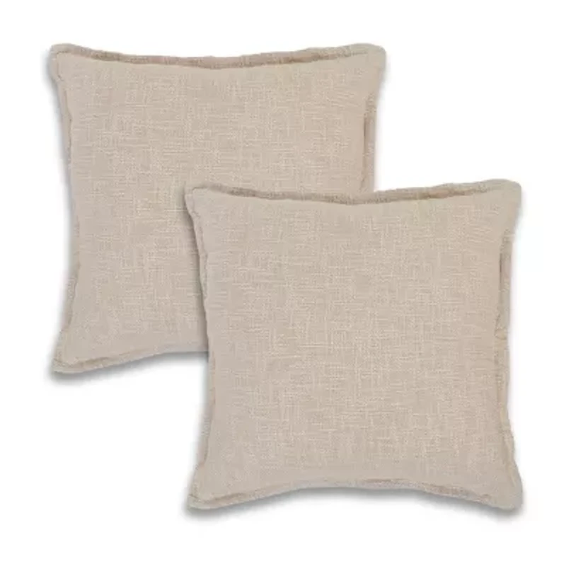 LR Home Molly Solid Square Decorative Throw Pillow