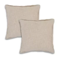 LR Home Molly Solid Square Decorative Throw Pillow