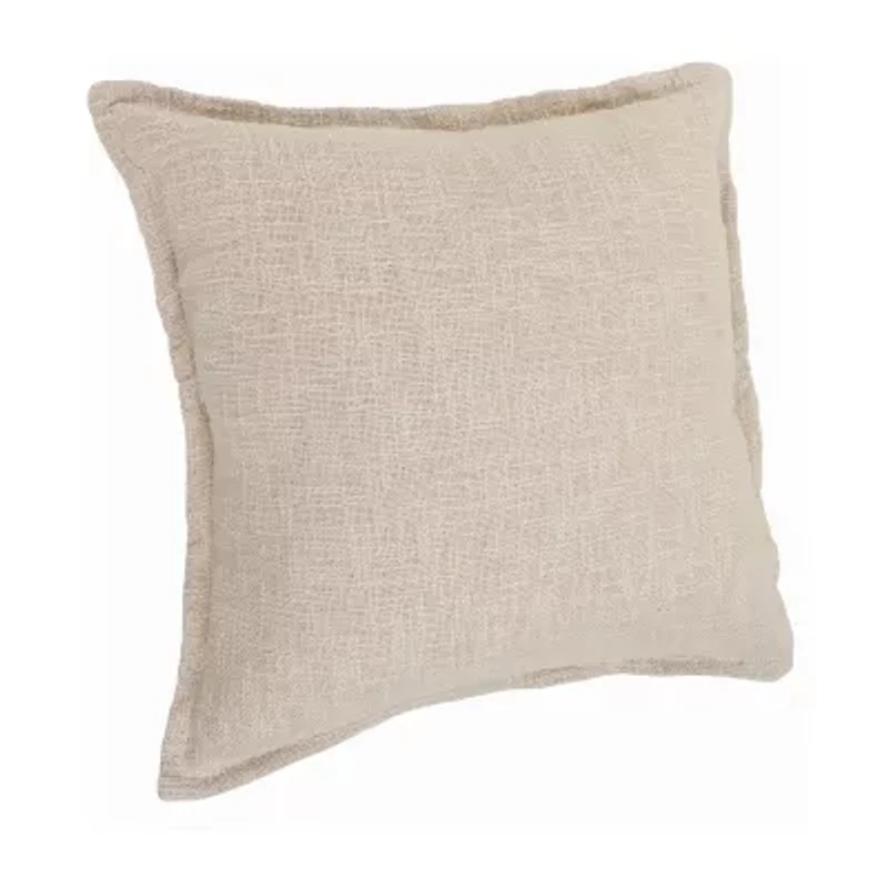LR Home Molly Solid Square Decorative Throw Pillow