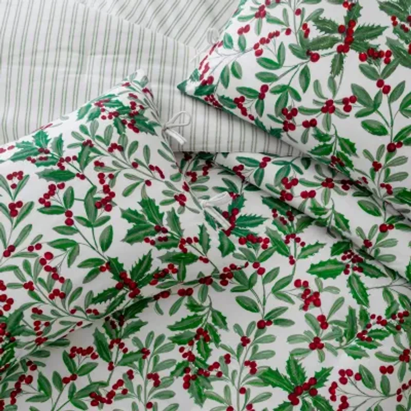 Martha Stewart Deck The Halls 3-pc. Comforter Set