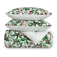Martha Stewart Deck The Halls 3-pc. Comforter Set