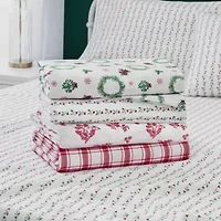 Martha Stewart Holiday Flannel Sheet Set