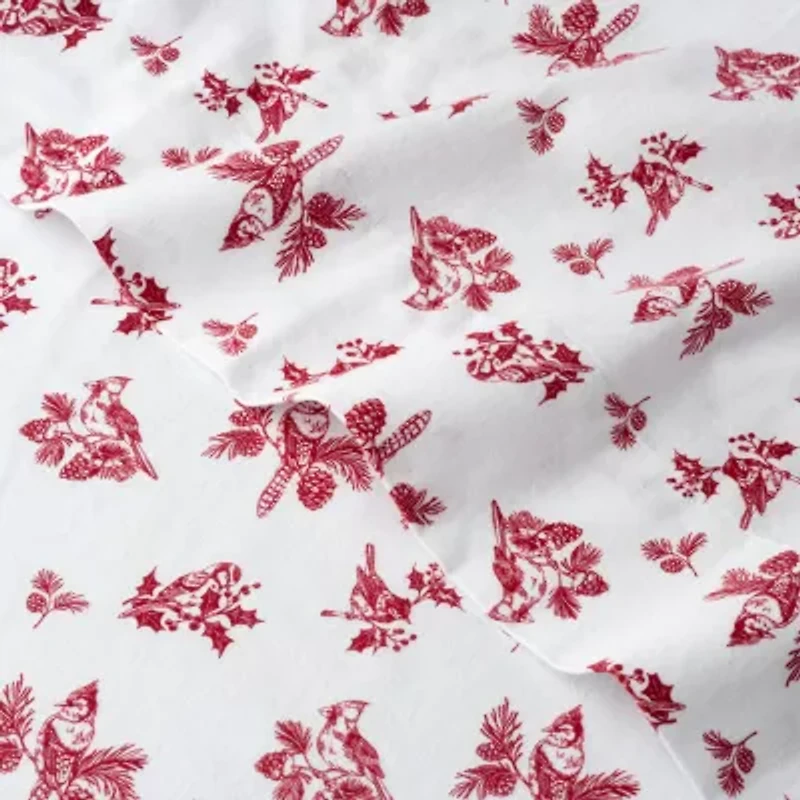 Martha Stewart Holiday Flannel Sheet Set