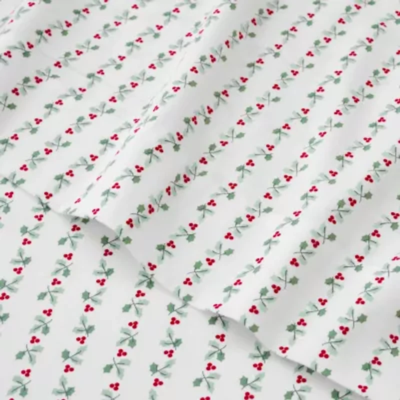 Martha Stewart Holiday Flannel Sheet Set