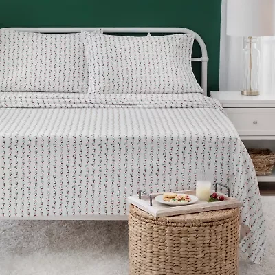 Martha Stewart Holiday Flannel Sheet Set