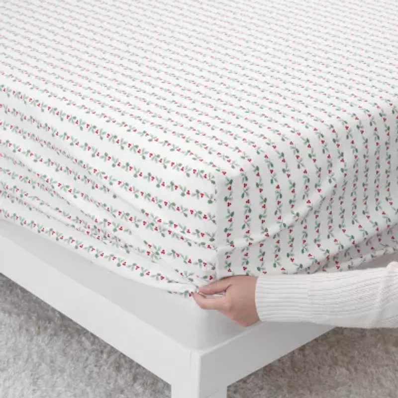 Martha Stewart Holiday Flannel Sheet Set