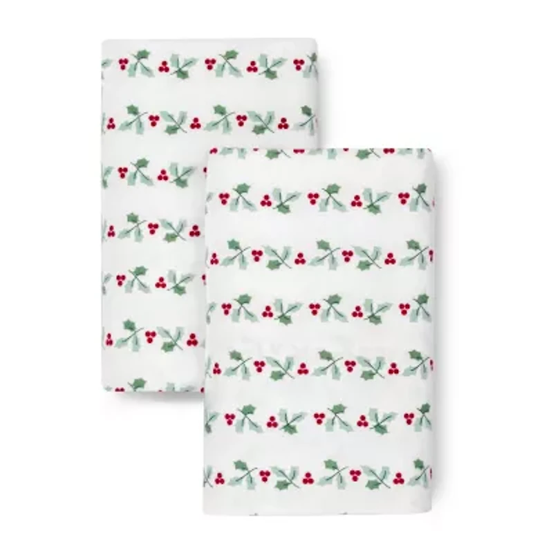 Martha Stewart Holiday Flannel Sheet Set